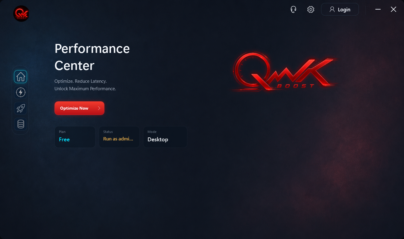Current QWK Boost Home window
